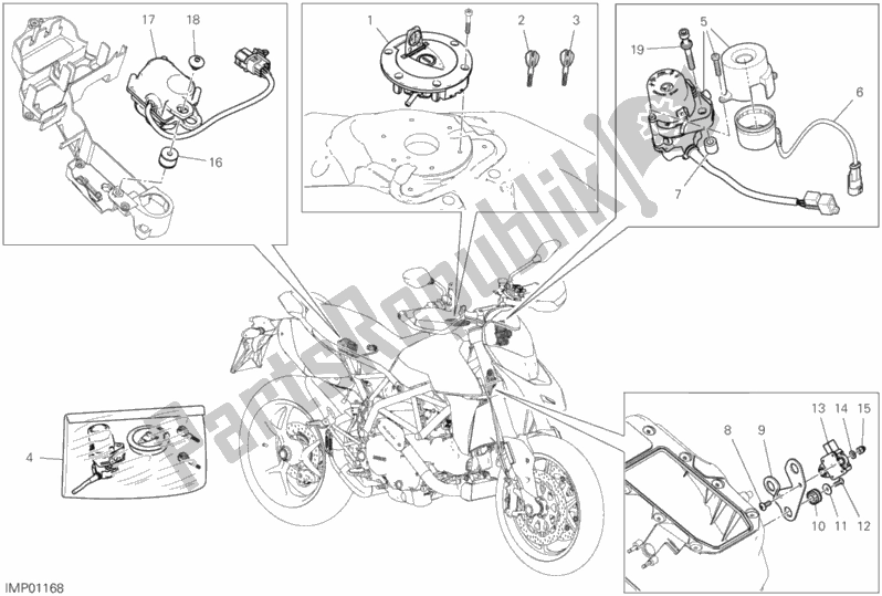 Tutte le parti per il 12d - Dispositivi Elettrici del Ducati Hypermotard 950 SP 2020